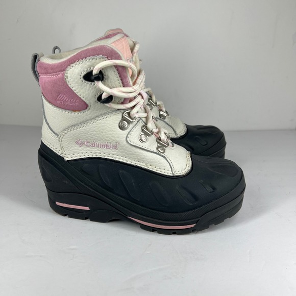 Columbia Bugabootoo Toddler Snow Boots Winter Boots Black Pink White Size 1 - Picture 1 of 5